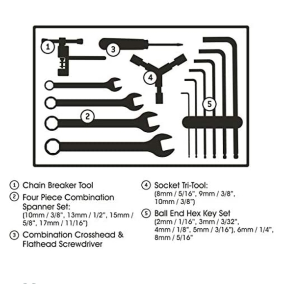 Gentlemen's Hardware Bicycle Tool Kit in Wooden Box - Picture 6 of 7